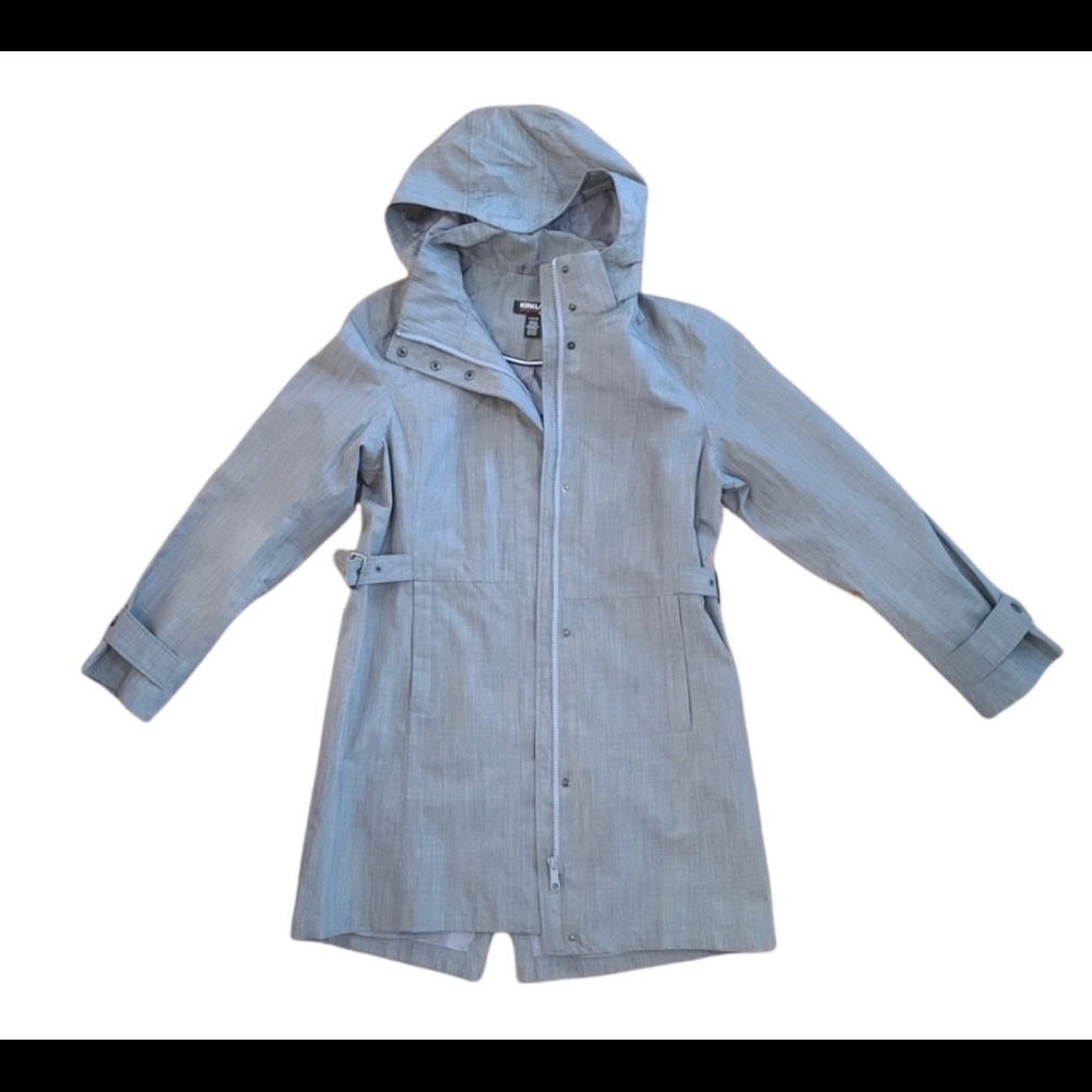 Kirkland Signature Women's Trench Coat, Light Grey, SMALL